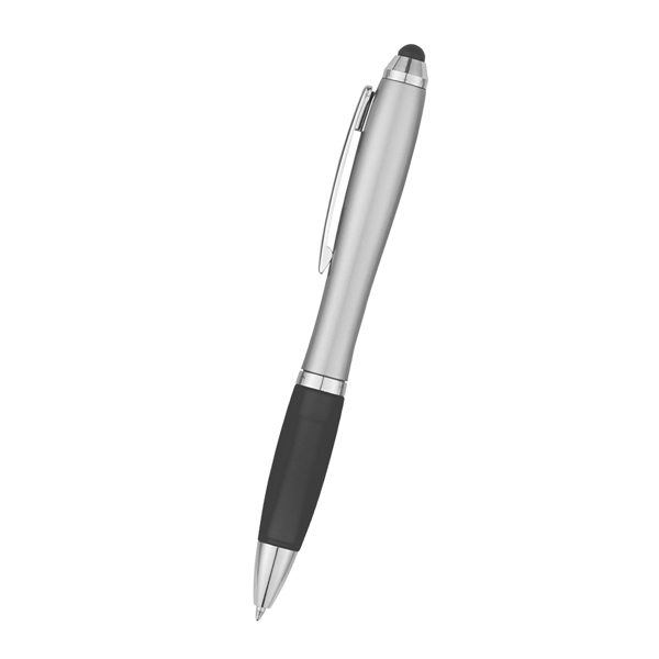 The Satin Stylus pen with stylus has twist action and a... from ASI 61125 Hit Promotional Products / Hit®