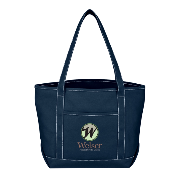 Medium Cotton Canvas Yacht Tote.  24 oz. Canvas.  Outside... from ASI 61125 Hit Promotional Products / Hit®