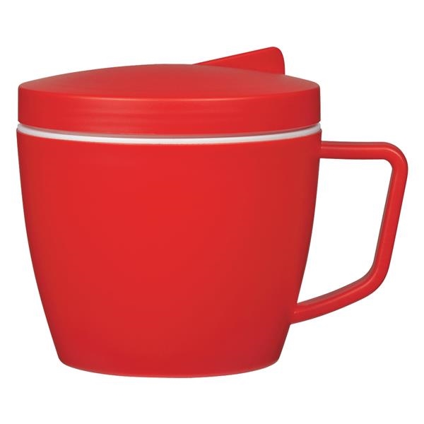 14 oz. Thermal Mug with Spoon and Fork Set keeps food... from ASI 61125 Hit Promotional Products / Hit®