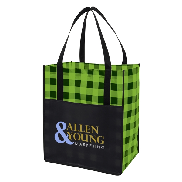 Northwoods laminated non-woven tote bag with long handles for comfortably carrying... from ASI 61125 Hit Promotional Products / Hit®