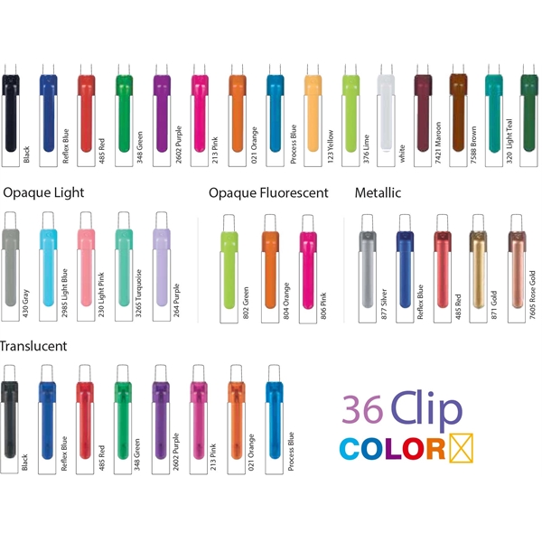 Retractable style pen with clip, co-molded soft grip with anti-bacterial additive... from ASI 82498 RiteLine LLC