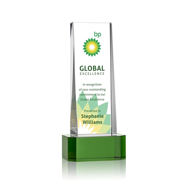 The Milnerton Optical Crystal Award on Emerald Crystal Base features a... from ASI 84592 St Regis Group / St Regis