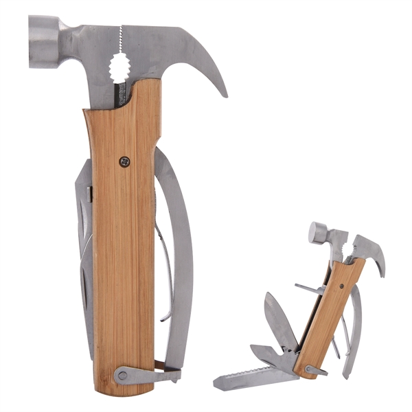 12-in-1 multi-functional wood hammer with various tools for quick fixes around... from ASI 61125 Hit Promotional Products / Hit®
