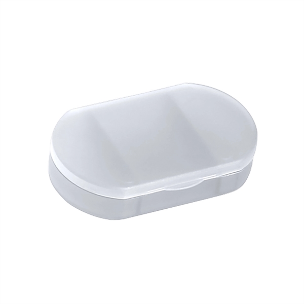 Oval shape pill holder with 3 separate compartments.... from ASI 61125 Hit Promotional Products / Hit®