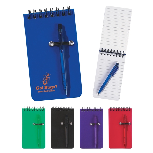 Spiral jotter, 50 page lined notebook and pen.... from ASI 61125 Hit Promotional Products / Hit®
