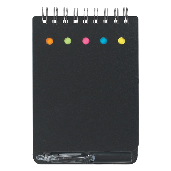 Spiral jotter with sticky notes, flags & pen.... from ASI 61125 Hit Promotional Products / Hit®