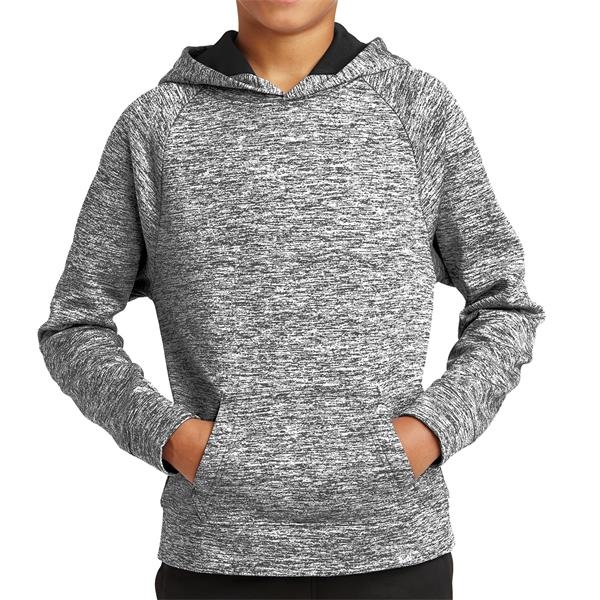 Youth electric heather fleece hoodie with PosiCharge technology and moisture wicking.... from ASI 61125 Hit Promotional Products