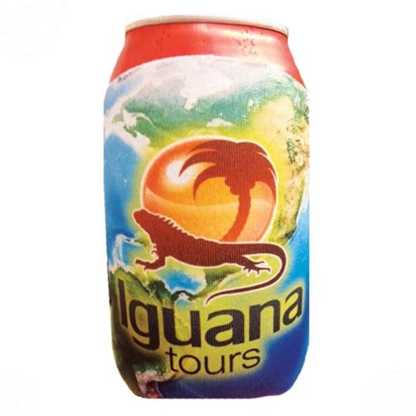 Premium Full Color Dye Sublimated Collapsible Foam Globe Shaped Can Insulator.... from ASI 63009 J I T Manufacturing Inc / Just in Time JIT Promo