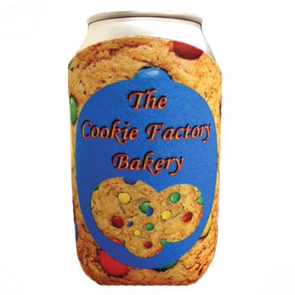 Premium Full Color Dye Sublimated Collapsible Foam Cookie Shaped Can Insulator.... from ASI 63009 J I T Manufacturing Inc / Just in Time JIT Promo