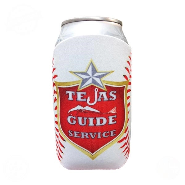 Premium Full Color Dye Sublimated Collapsible Foam Baseball Shaped Can Insulator.... from ASI 63009 J I T Manufacturing Inc / Just in Time JIT Promo