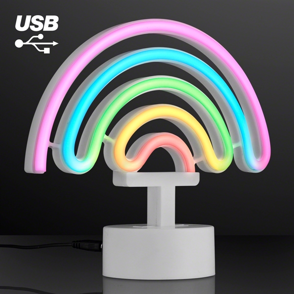 Neon LED Rainbow USB Tabletop Light; Blank and Imprinted Pricing... from ASI 34194 ALightPromos