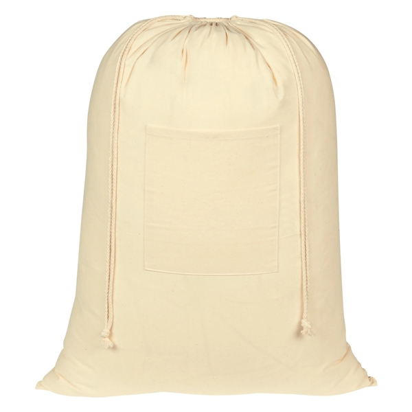 Laundry bag made of 100% cotton with front pocket.... from ASI 61125 Hit Promotional Products / Hit®