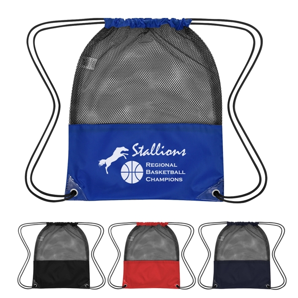 Drawstring mesh sports pack made of 210 denier nylon.... from ASI 61125 Hit Promotional Products / Hit®