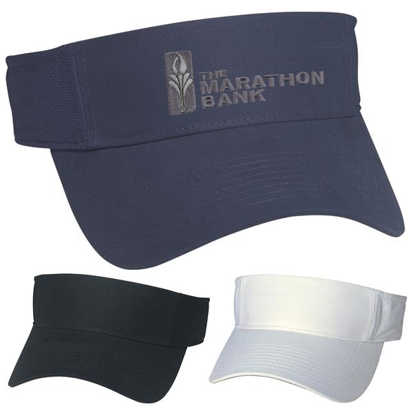 Mesh Back Visor.  60% Cotton/40% Polyester.  Pre-Curved Visor. ... from ASI 61125 Hit Promotional Products / Hit®