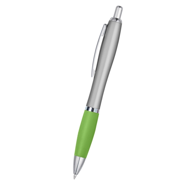 Ballpoint pen with plunger action and rubberized grip.... from ASI 61125 Hit Promotional Products / Hit®