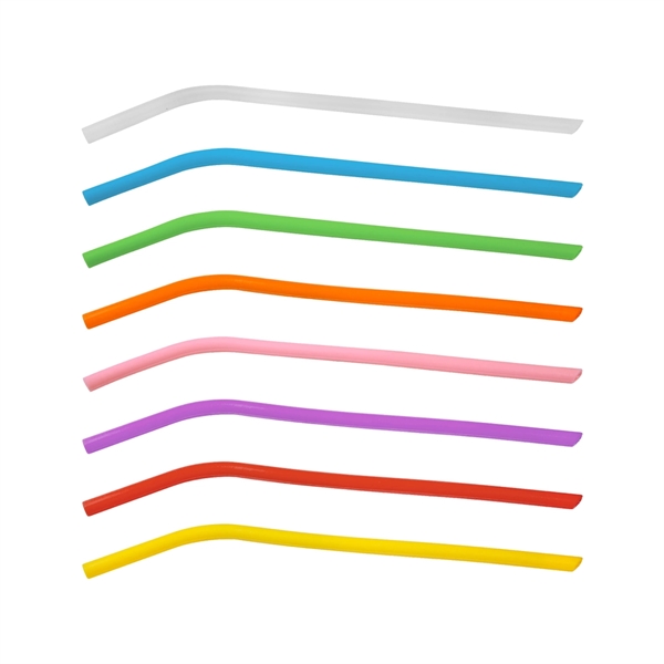 10" x 7/16" flexible silicone reusable drinking straw.... from ASI 74601 Calico