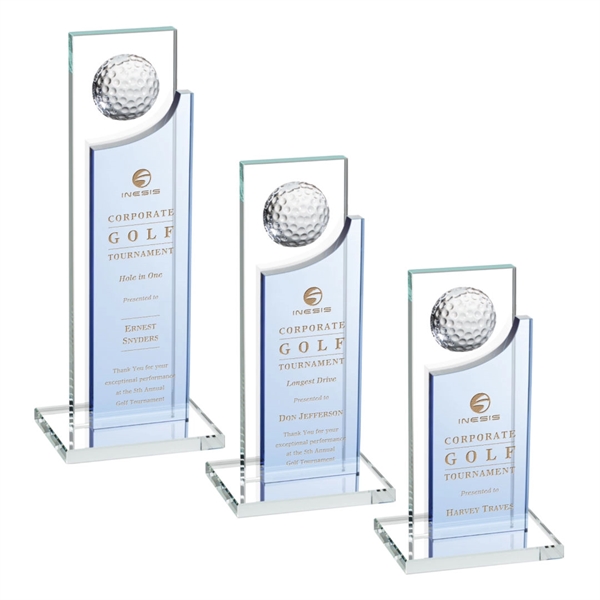 Our Redmond Golf Award features a 2" optical golf ball perched... from ASI 84592 St Regis Group / St Regis