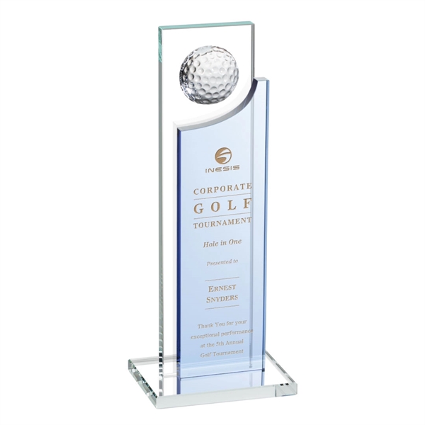 Our Redmond Golf Award features a 2" optical golf ball perched... from ASI 84592 St Regis Group / St Regis