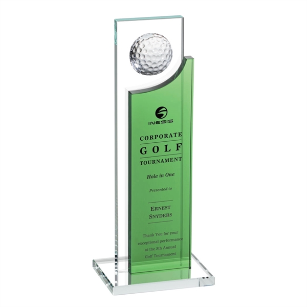 Our Redmond Golf Award features a 2" optical golf ball perched... from ASI 84592 St Regis Group / St Regis