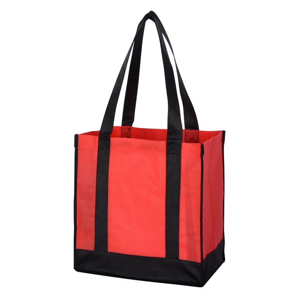 Non-Woven Two-Tone Shopper Tote Bag.  Made Of 80 Gram Non-Woven,... from ASI 61125 Hit Promotional Products / Hit®