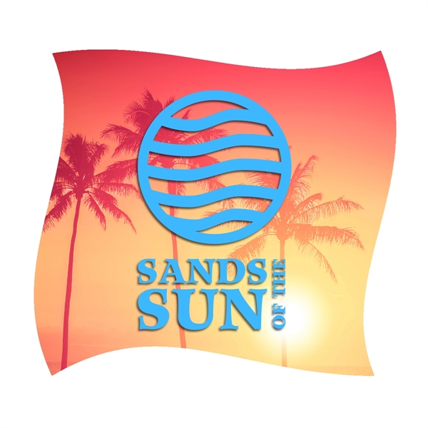 3 1/2" x 3 1/2" paper coaster with wavy design and... from ASI 61125 Hit Promotional Products / Hit®