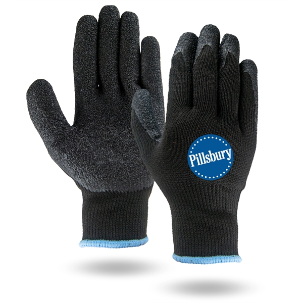 Breathable black knit gloves, cut, puncture & abrasion-resistant black rubber palm.... from ASI 62192 Illinois Glove Co / Honest Abe®