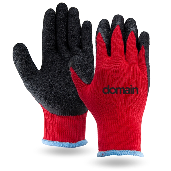 Breathable red knit gloves, cut, puncture & abrasion-resistant black rubber palm.... from ASI 62192 Illinois Glove Co / Honest Abe® Honest Abe Gloves