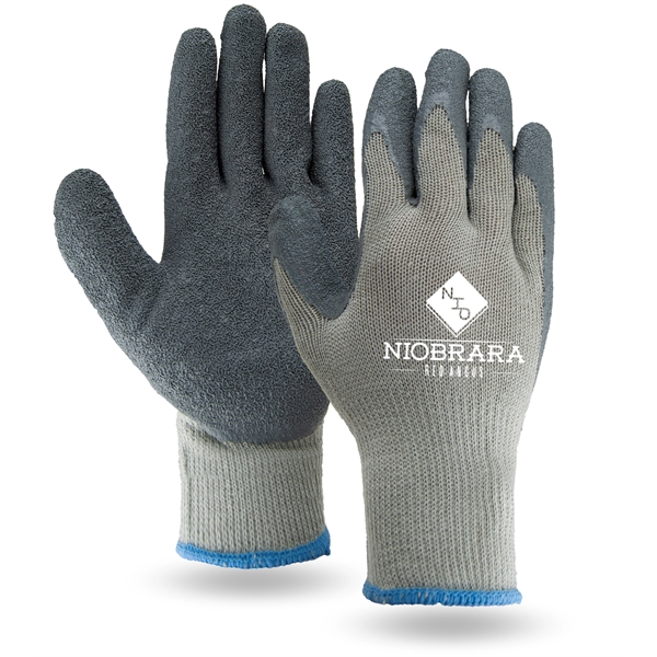 Winter palm dipped gloves, cut, puncture and abrasion-resistant gray rubber palm.... from ASI 62192 Illinois Glove Co / Honest Abe®