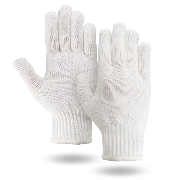 White knit work gloves, medium weight.... from ASI 62192 Illinois Glove Co / Honest Abe®