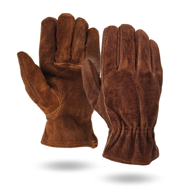 Select suede cowhide leather work gloves with shirred elastic back.... from ASI 62192 Illinois Glove Co / Honest Abe®