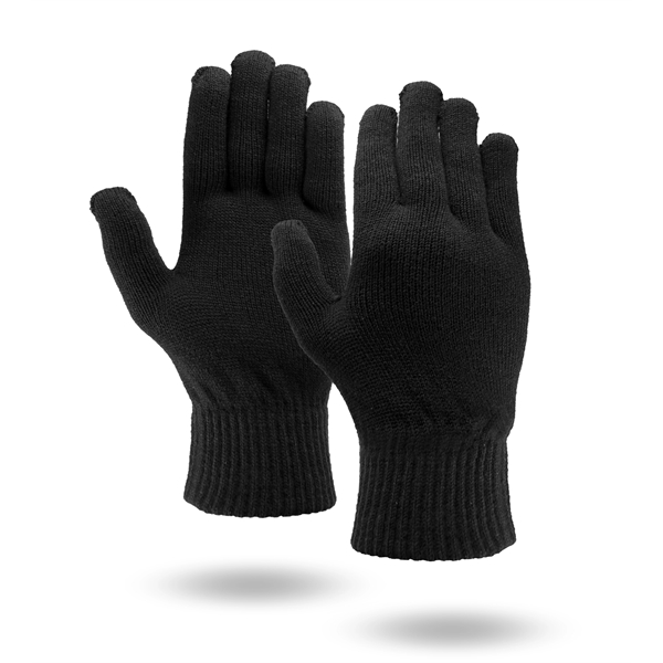 Touchscreen gloves, black knit, special conductive fingertips.... from ASI 62192 Illinois Glove Co / Honest Abe®