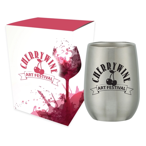 Stainless Steel Stemless Wine Glass With Custom Box... from ASI 61125 Hit Promotional Products / Hit®