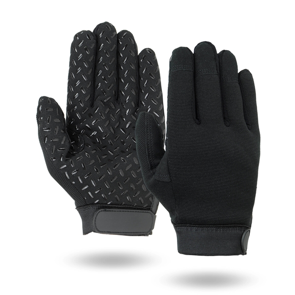 Super Grip mechanics gloves, black synthetic suede palm with silicone grip,... from ASI 62192 Illinois Glove Co / Honest Abe®