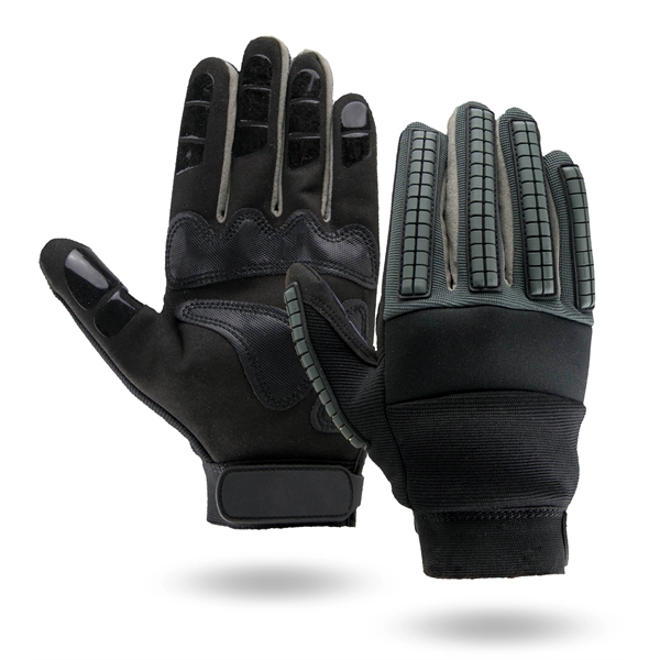 Heavy duty mechanics gloves, TPR finger protection, reinforced palm, silicone grip.... from ASI 62192 Illinois Glove Co / Honest Abe®
