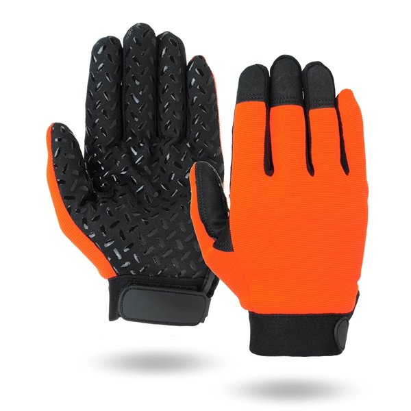 Super Grip mechanics gloves, black synthetic suede palm with silicone grip,... from ASI 62192 Illinois Glove Co / Honest Abe®