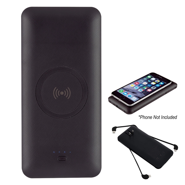 5-in-1 wireless charging power bank with Qi-enabled charging as well as... from ASI 61125 Hit Promotional Products / Hit®