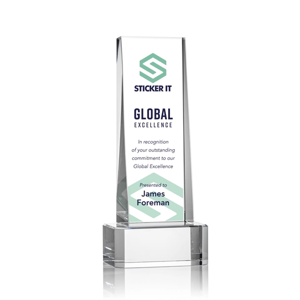 The Milnerton Optical Crystal Award on Clear Crystal Base features a... from ASI 84592 St Regis Group / St Regis