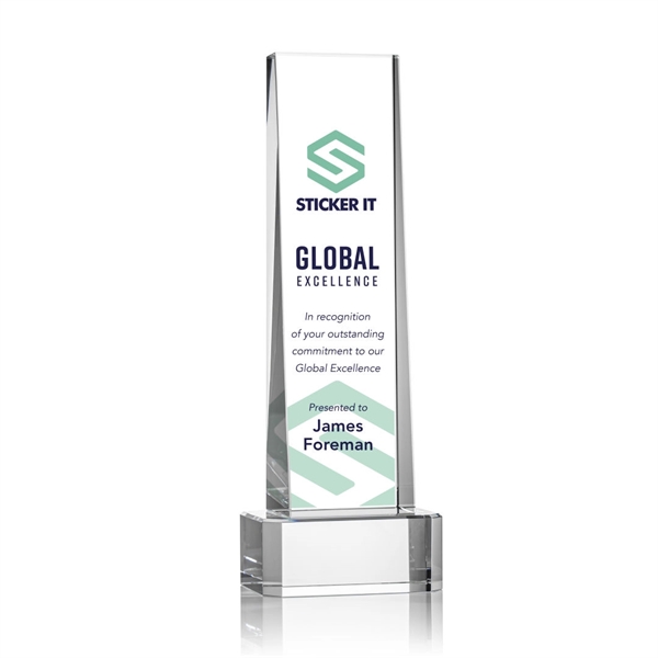 The Milnerton Optical Crystal Award on Clear Crystal Base features a... from ASI 84592 St Regis Group / St Regis