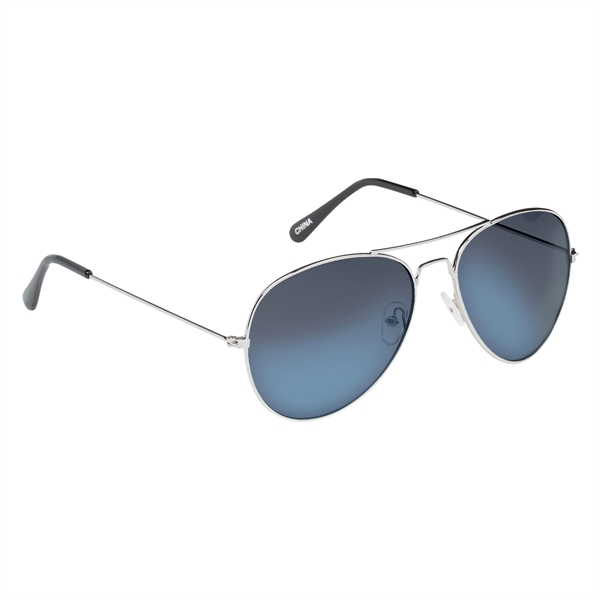 Aviator sunglasses with ocean gradient lenses featuring UV400 protection.... from ASI 61125 Hit Promotional Products / Hit®