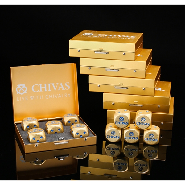Aluminum Alloy 16mm Dice set with gift box is available in... from ASI 72657 Active Life Promo / Apres Ski