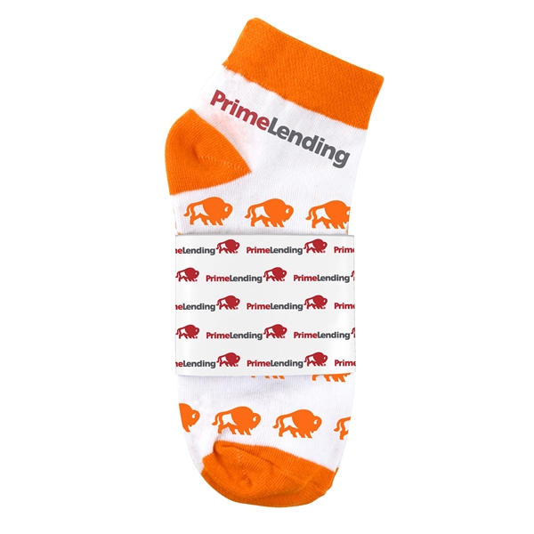 Custom short one-size-fits-most sport style socks with a fully customizable design.... from ASI 88060 Snugz/USA Inc / Sweda®