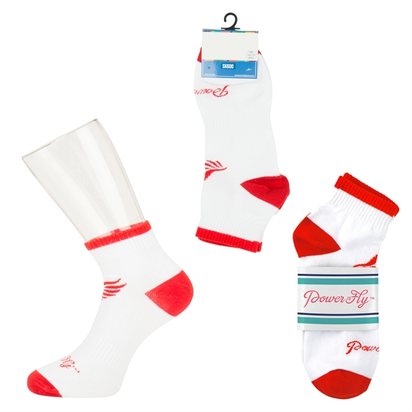 Custom mid-rise one-size-fits-most sport style socks with a fully customizable design.... from ASI 88060 Snugz/USA Inc / Sweda®