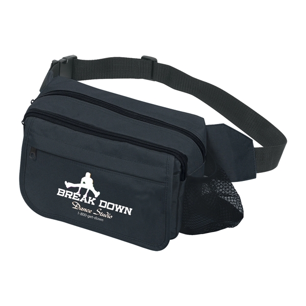 Fanny pack, 600 Denier Polyester with side mesh pocket for water... from ASI 61125 Hit Promotional Products / Hit®