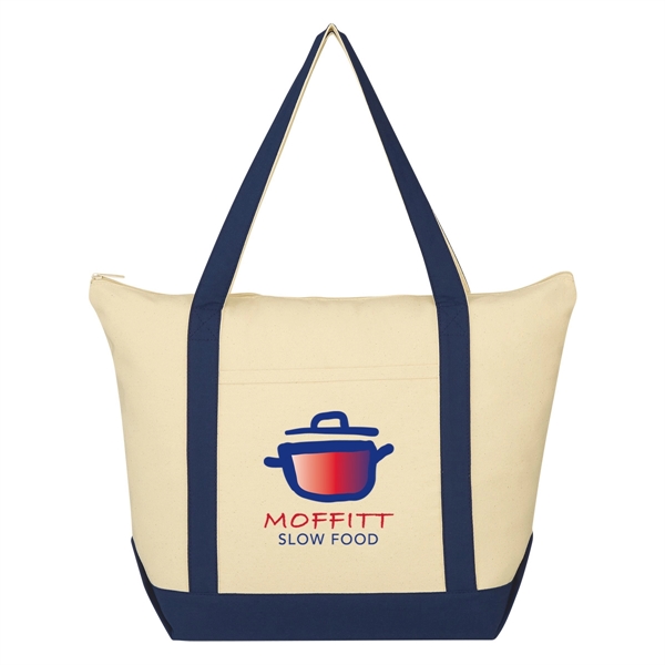 Tote bag made of 12 oz. cotton canvas with top zipper... from ASI 61125 Hit Promotional Products / Hit®