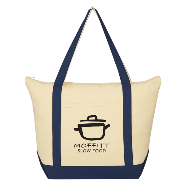 Tote bag made of 12 oz. cotton canvas with top zipper... from ASI 61125 Hit Promotional Products / Hit®