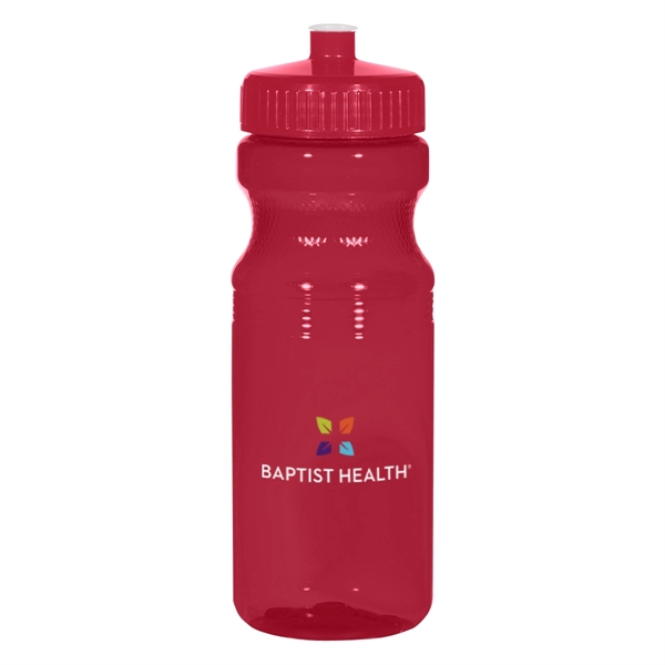 24 Oz. Poly-Clear Fitness Bottle. White and Translucent: Made With PET... from ASI 61125 Hit Promotional Products / Hit®