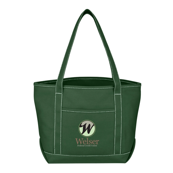 Medium Cotton Canvas Yacht Tote.  24 oz. Canvas.  Outside... from ASI 61125 Hit Promotional Products / Hit®