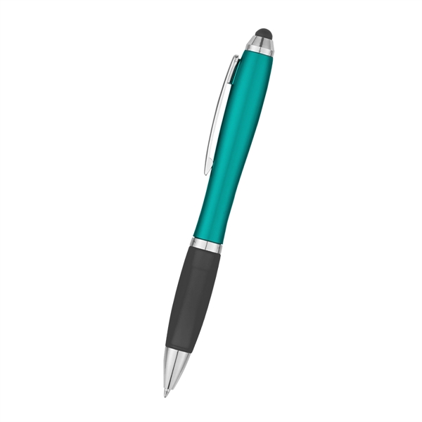 The Satin Stylus pen with stylus has twist action and a... from ASI 61125 Hit Promotional Products / Hit®