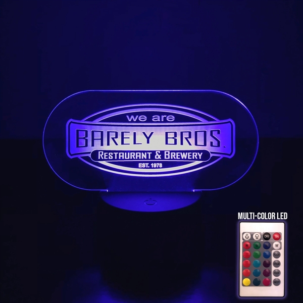 Acrylic LED Display With 3.5" Round Base... from ASI 88156 Solid Dimensions Inc / Solid Dimensions Line