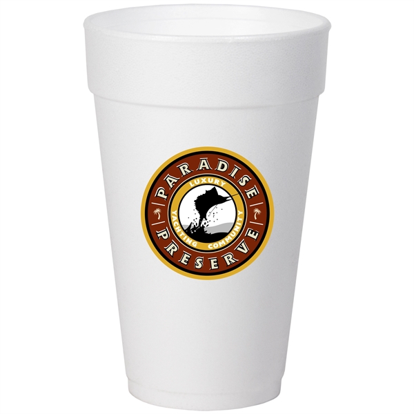 20 oz foam cup.... from ASI 88200 TK Sorg's - A Div of Arch Promo Group, LLC / GRANDE
